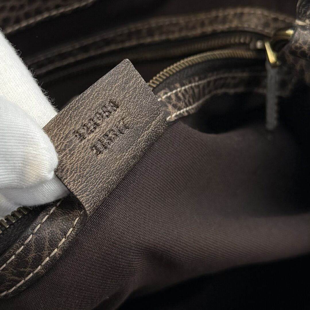 Gucci Guccissima New Pelham Brown Shoulder Bag