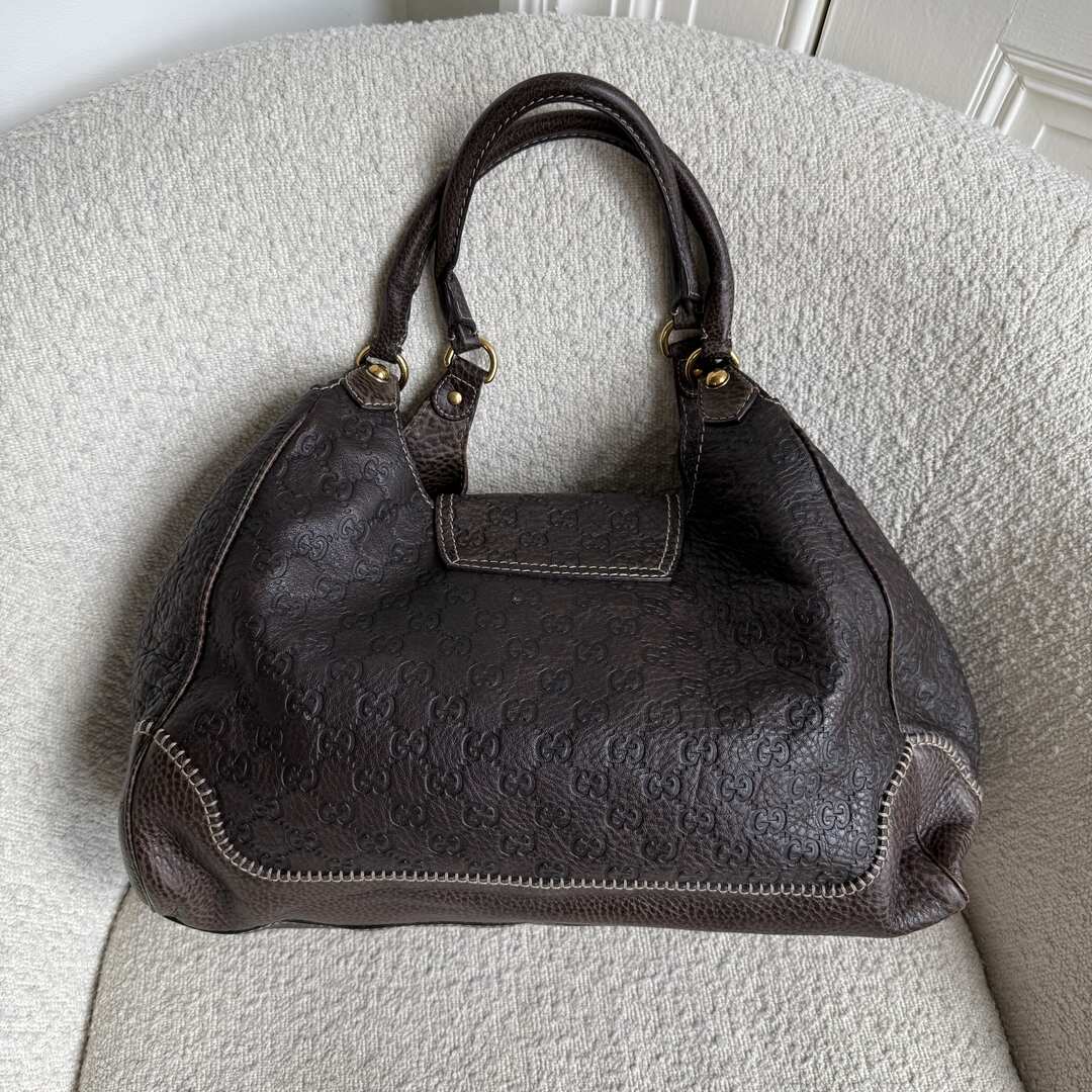 Gucci Guccissima New Pelham Brown Shoulder Bag