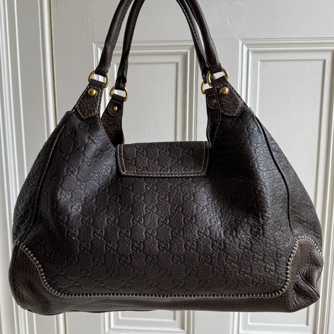 Gucci Guccissima New Pelham Brown Shoulder Bag