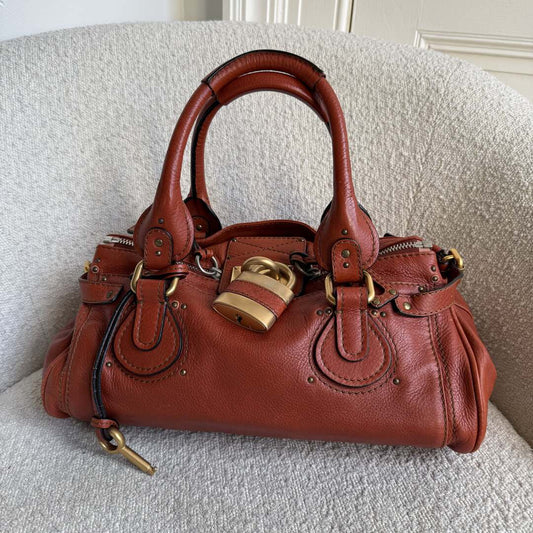 Chloe Paddington Leather Warm Brown Shoulder Bag