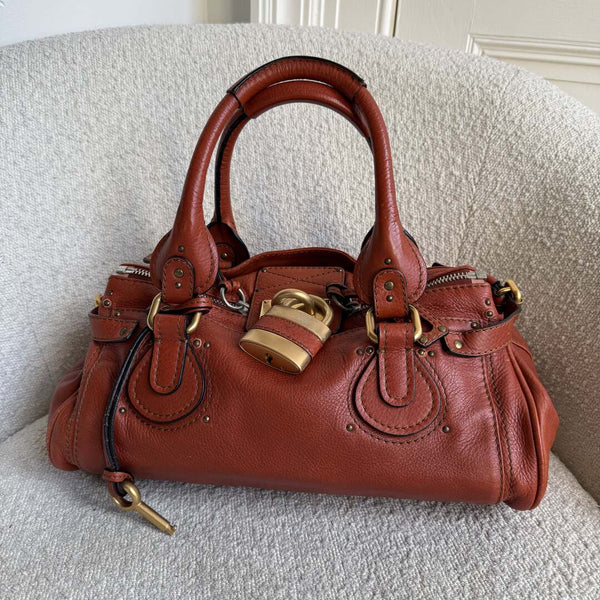 Chloe Paddington Leather Warm Brown Shoulder Bag