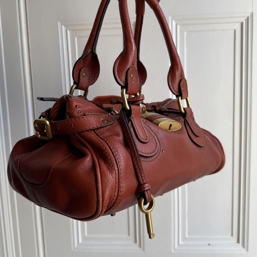 Chloe Paddington Leather Warm Brown Shoulder Bag