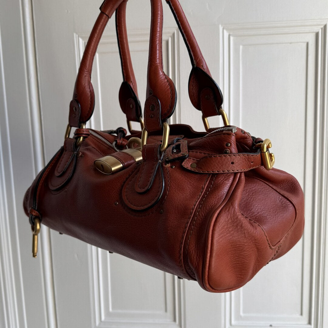 Chloe Paddington Leather Warm Brown Shoulder Bag