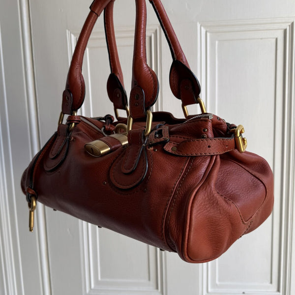 Chloe Paddington Leather Warm Brown Shoulder Bag