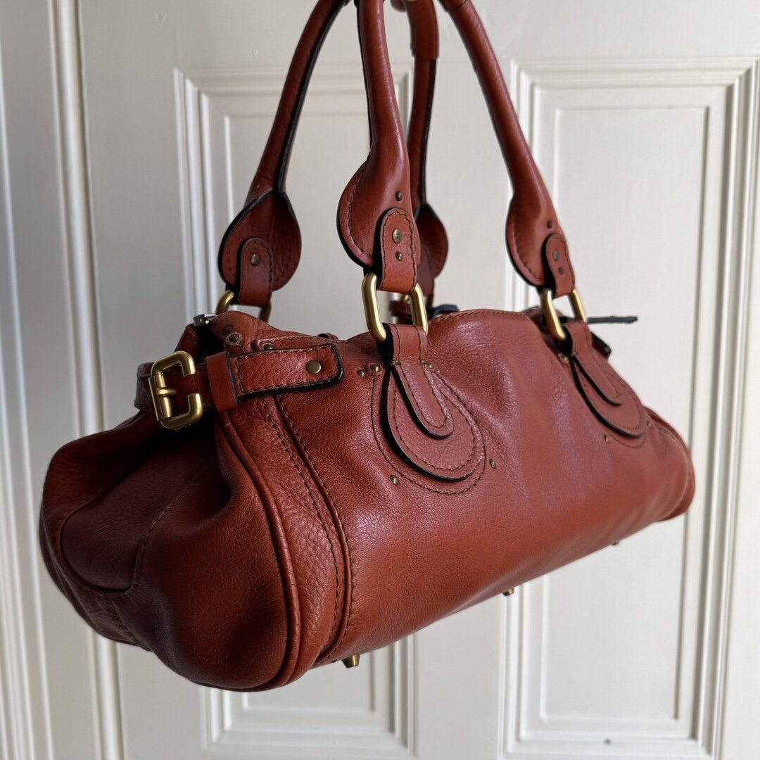 Chloe Paddington Leather Warm Brown Shoulder Bag