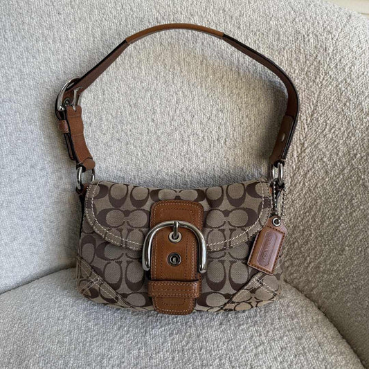 Coach Signature Soho Brown Shoulder Bag