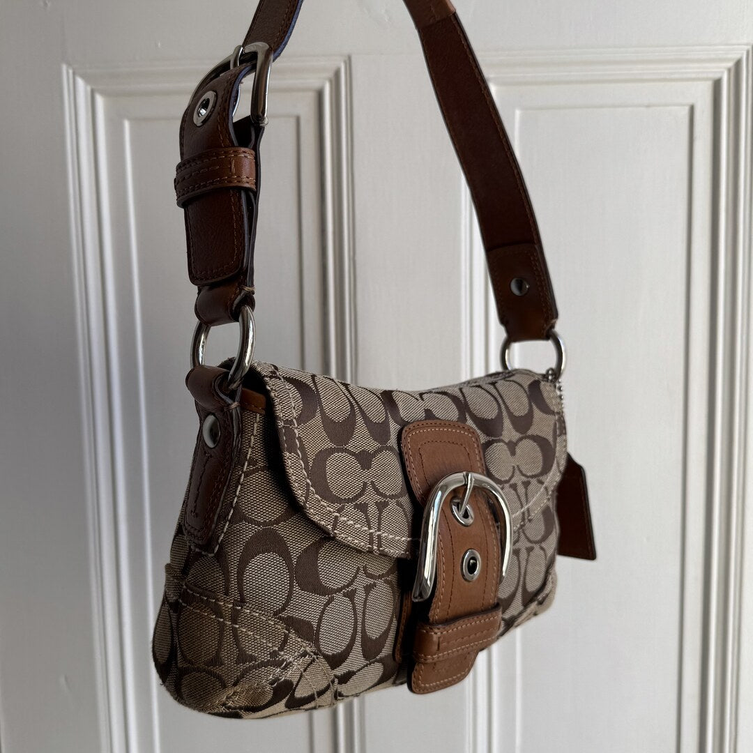 Coach Signature Soho Brown Shoulder Bag