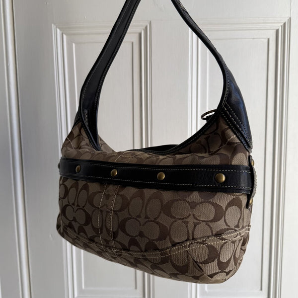 Coach Signature Buckle Hobo Shoulder Bag