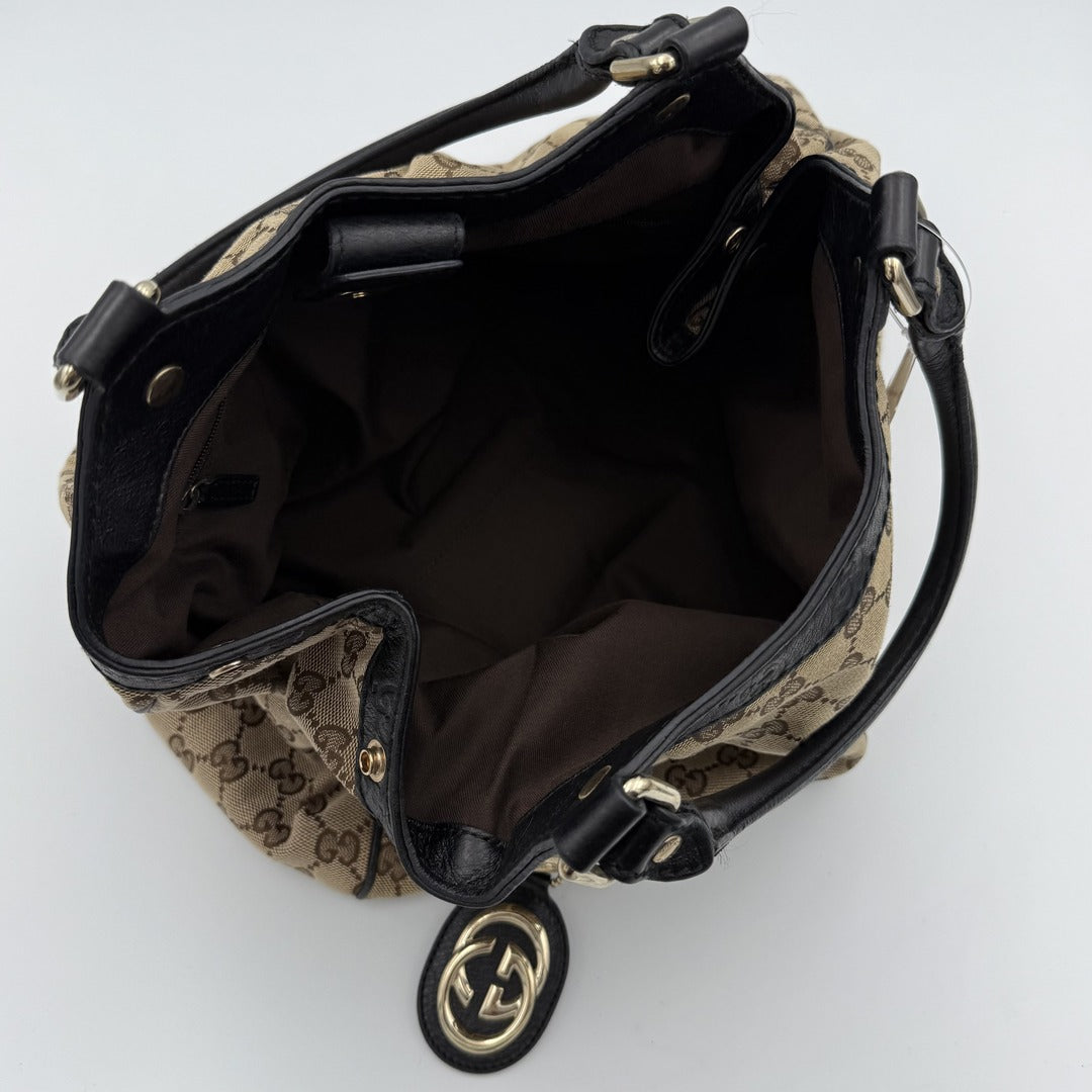 Gucci Monogram Sukey Black Tote Bag