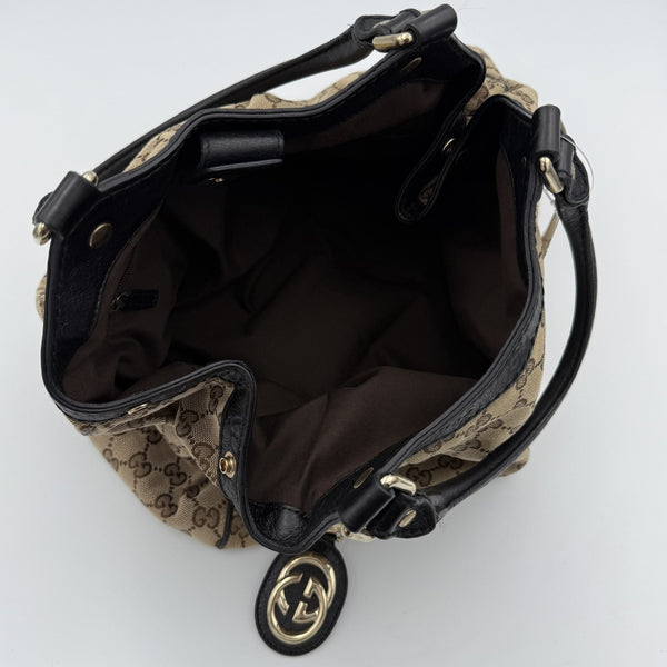 Gucci Monogram Sukey Black Tote Bag