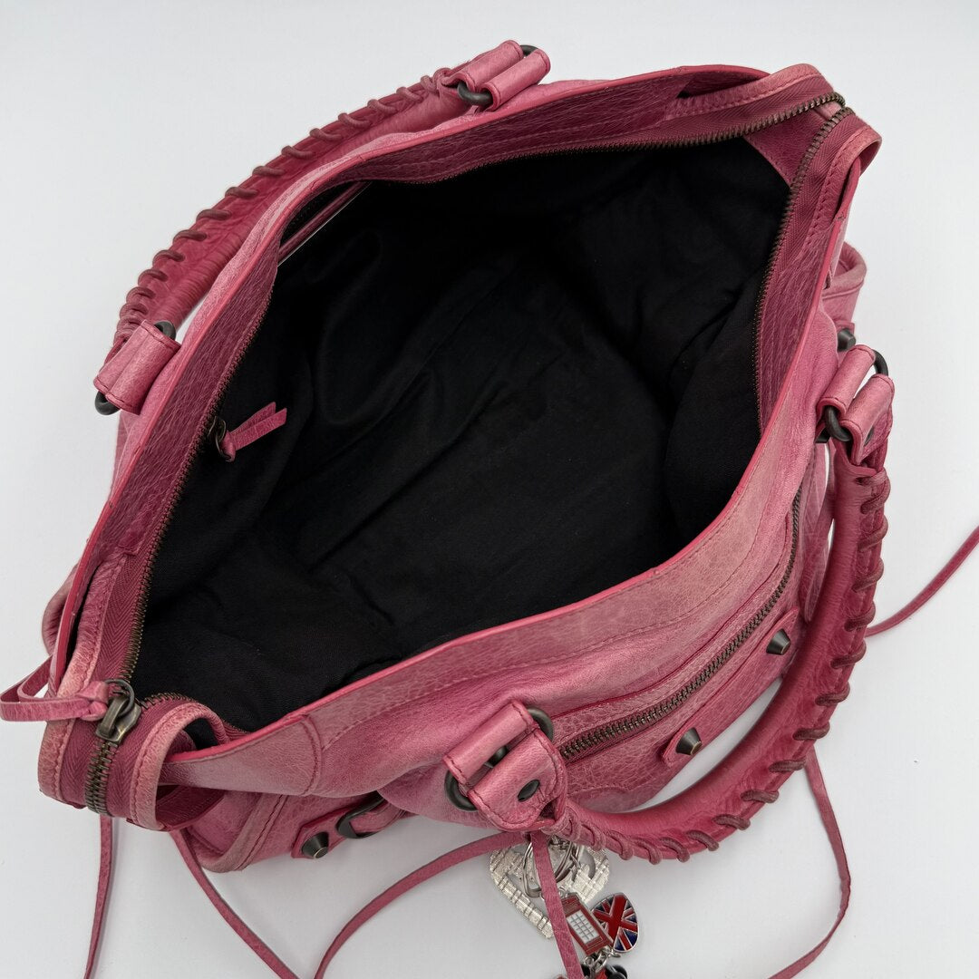 2010 Balenciaga The City Leather Pink Handbag