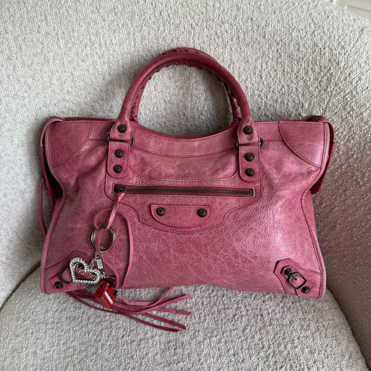 2010 Balenciaga The City Leather Pink Handbag