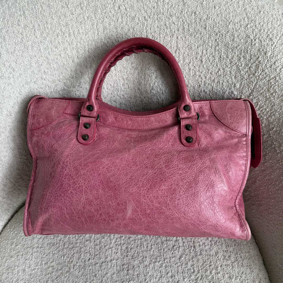 2010 Balenciaga The City Leather Pink Handbag