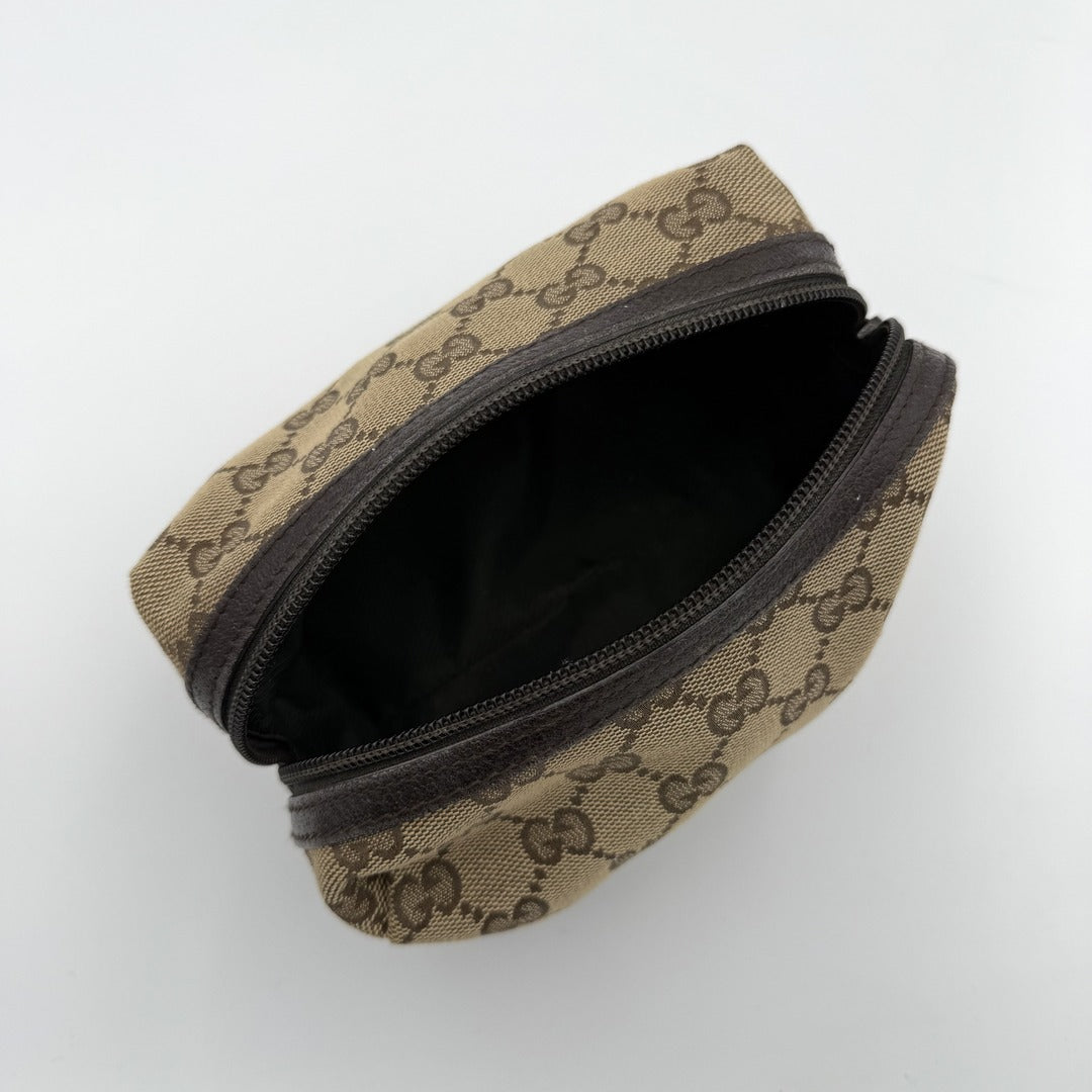 Gucci GG Canvas Brown Cosmetic Pouch