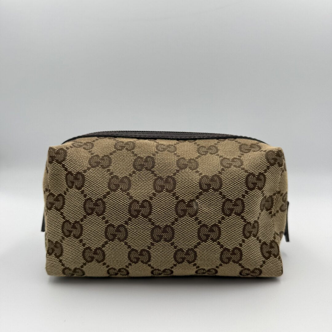 Gucci GG Canvas Brown Cosmetic Pouch