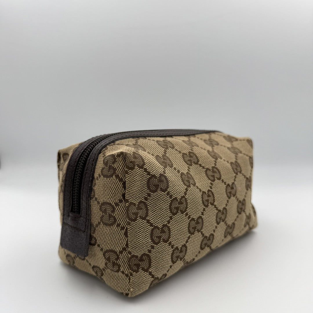 Gucci GG Canvas Brown Cosmetic Pouch
