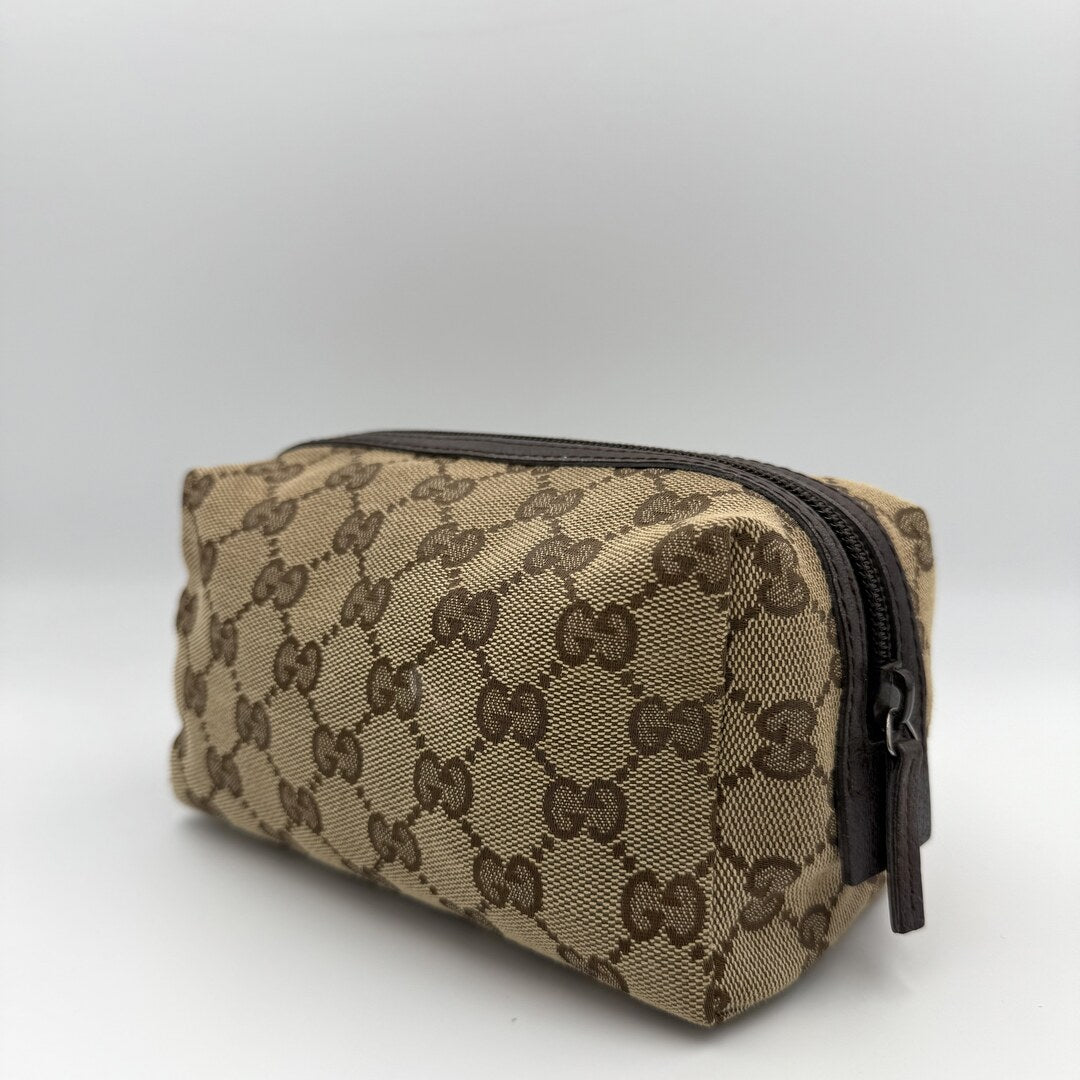 Gucci GG Canvas Brown Cosmetic Pouch