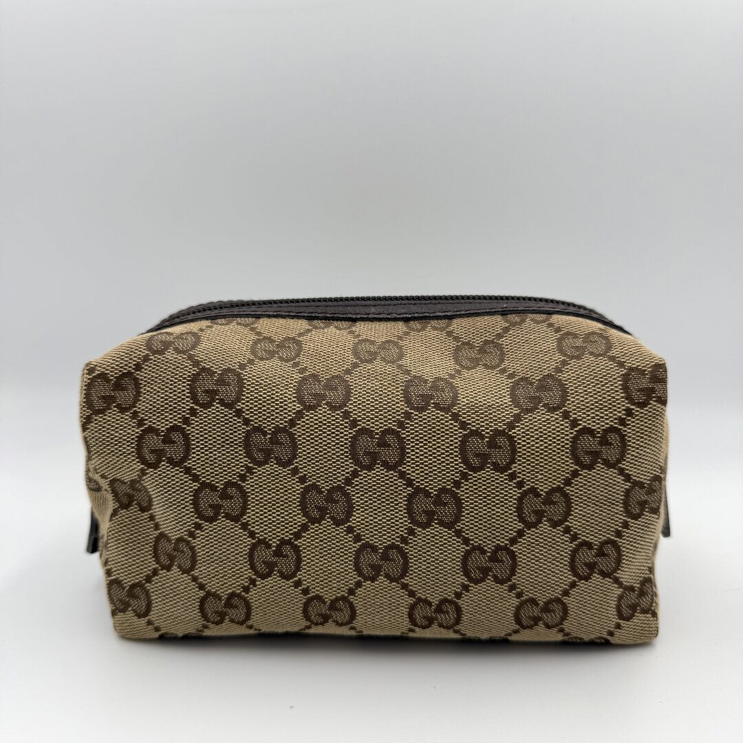Gucci GG Canvas Brown Cosmetic Pouch