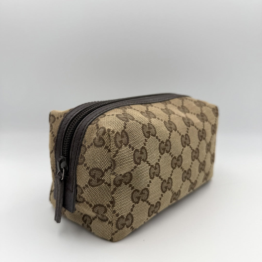 Gucci GG Canvas Brown Cosmetic Pouch