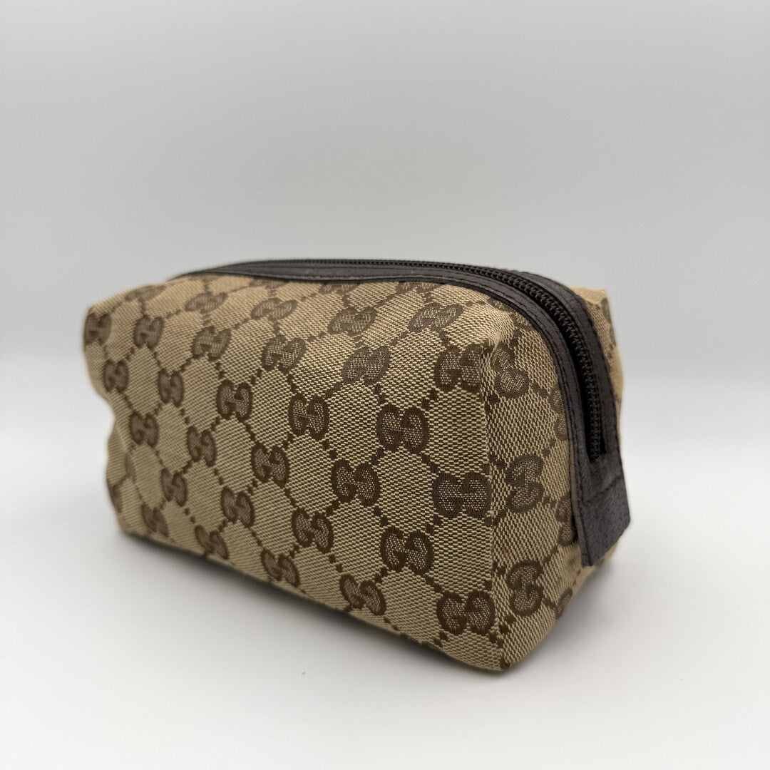 Gucci GG Canvas Brown Cosmetic Pouch