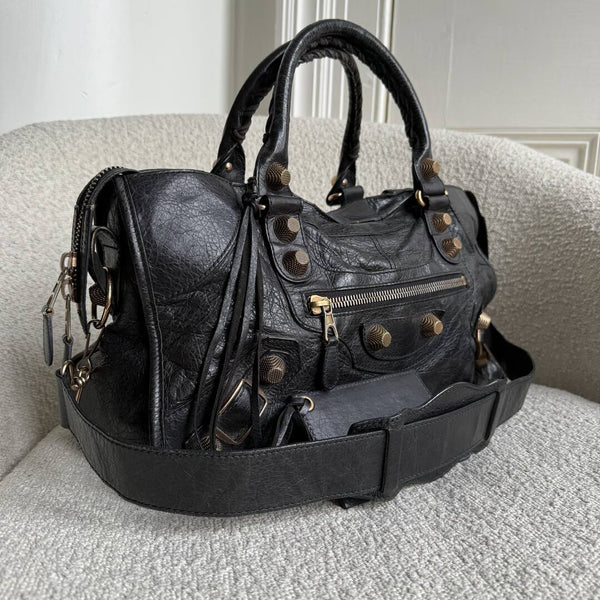 2012 Balenciaga The Giant City Leather Black Bag