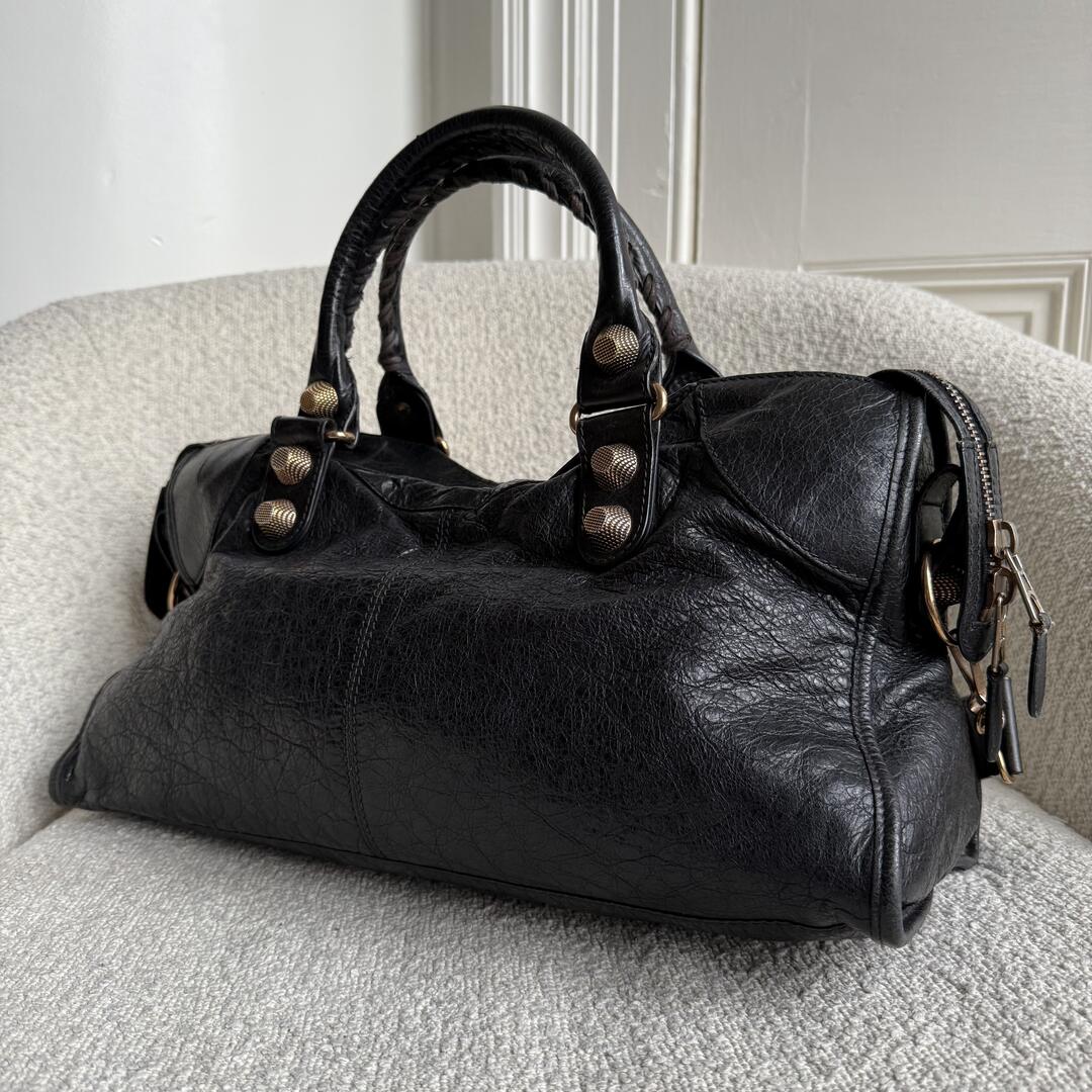 2012 Balenciaga The Giant City Leather Black Bag