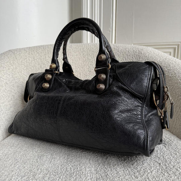 2012 Balenciaga The Giant City Leather Black Bag