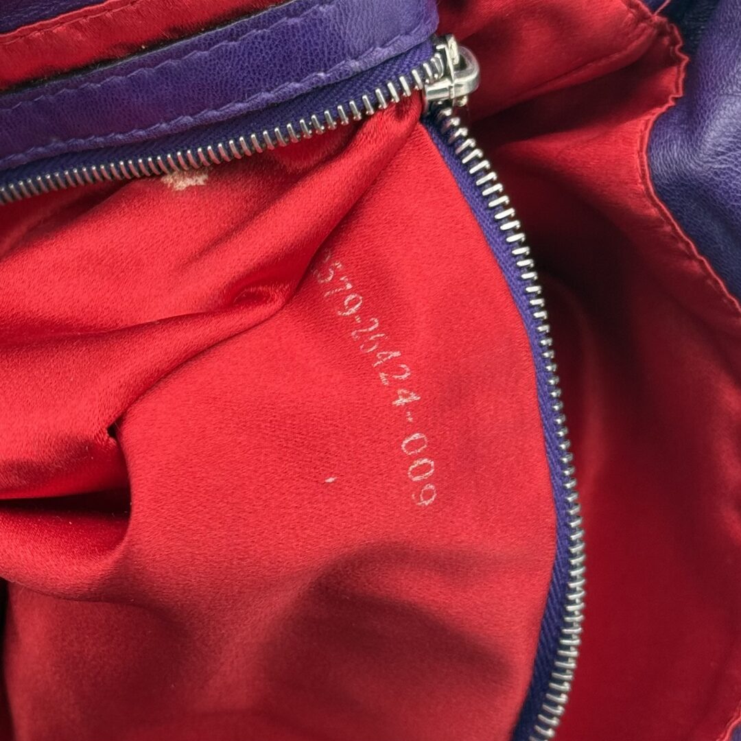 Fendi Mamma Baguette Purple Leather Shoulder Bag