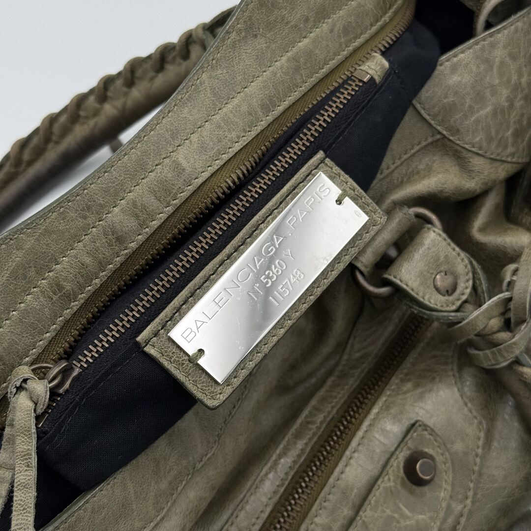 2006 Balenciaga The City Leather Green Handbag
