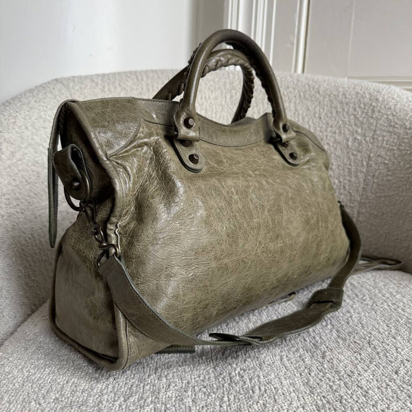 2006 Balenciaga The City Leather Green Handbag