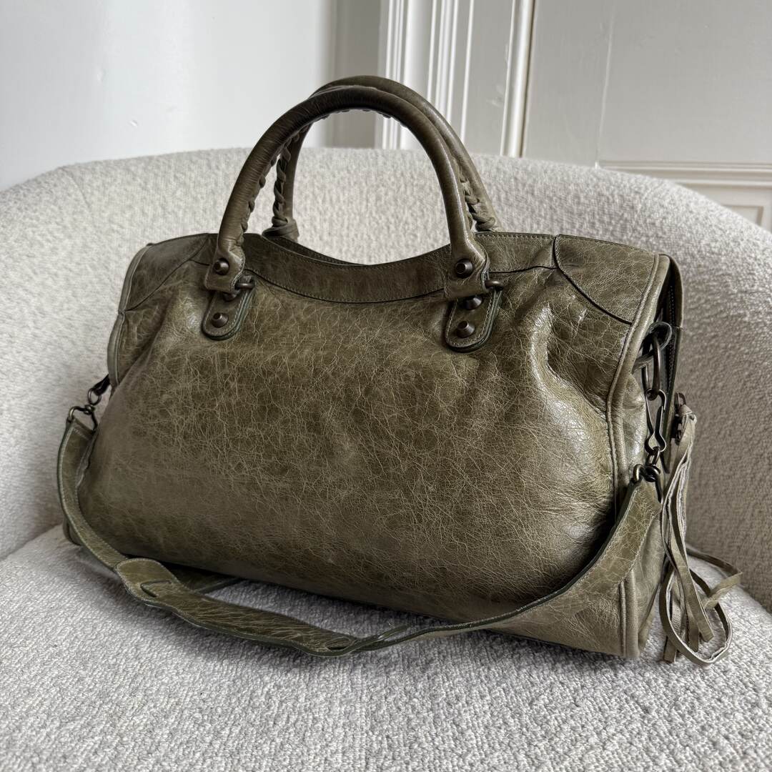 2006 Balenciaga The City Leather Green Handbag