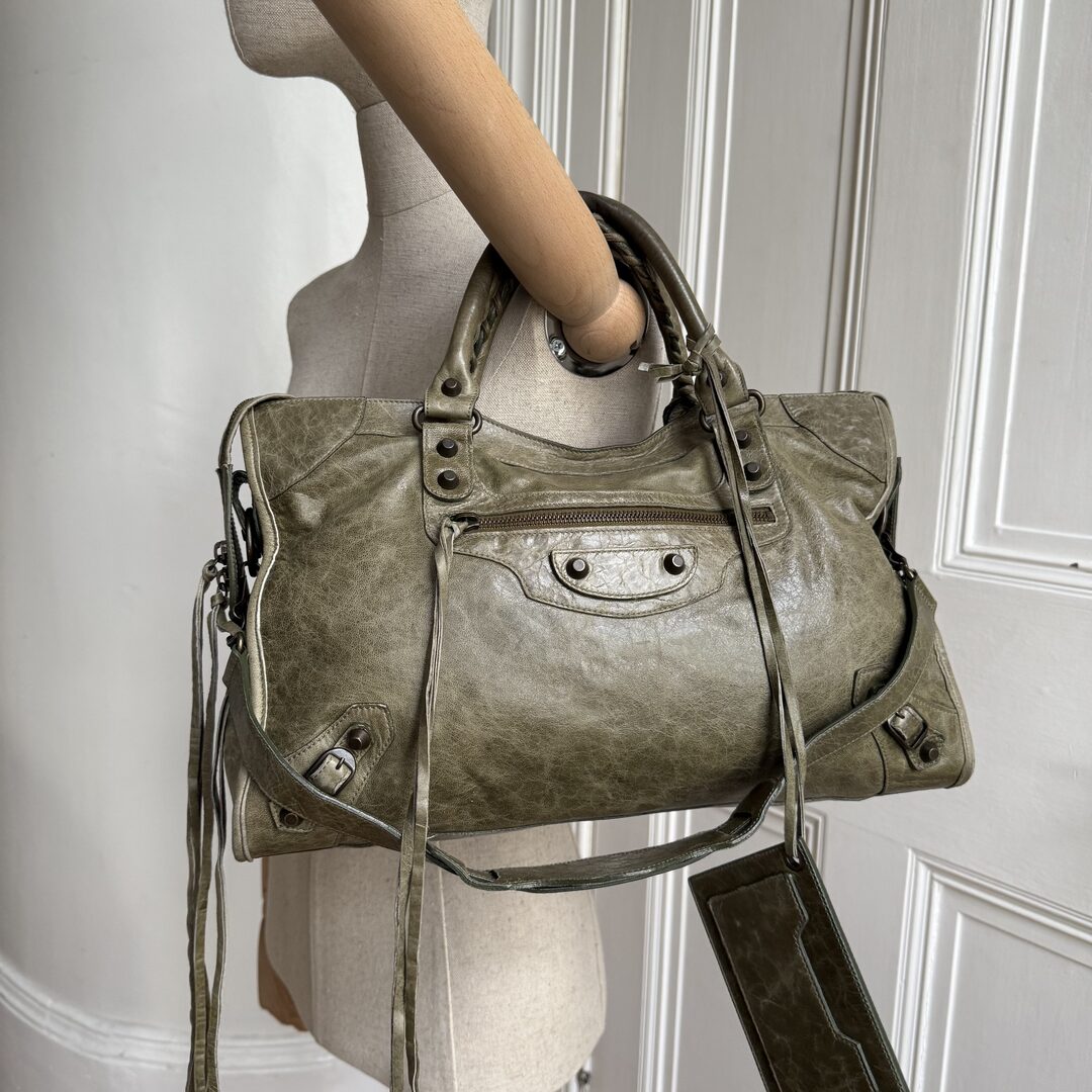 2006 Balenciaga The City Leather Green Handbag