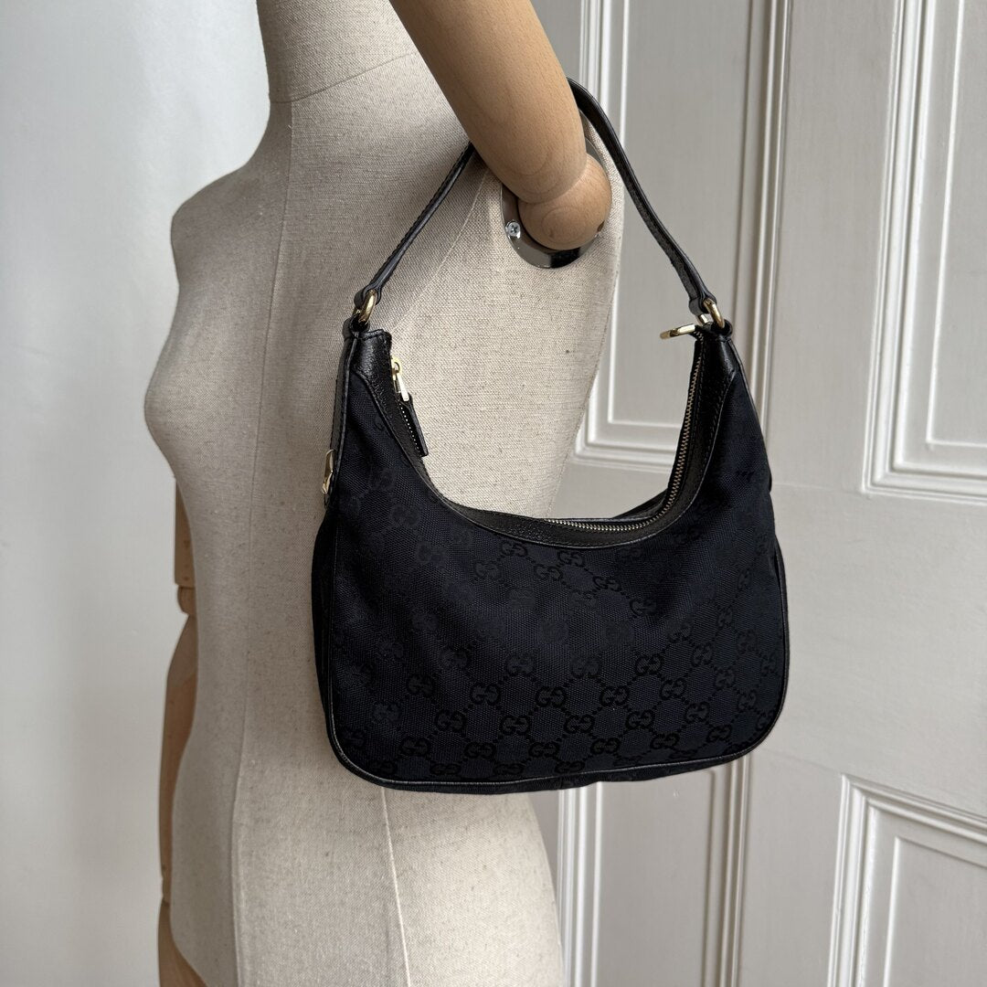 Gucci GG Canvas Black Mini Shoulder Bag