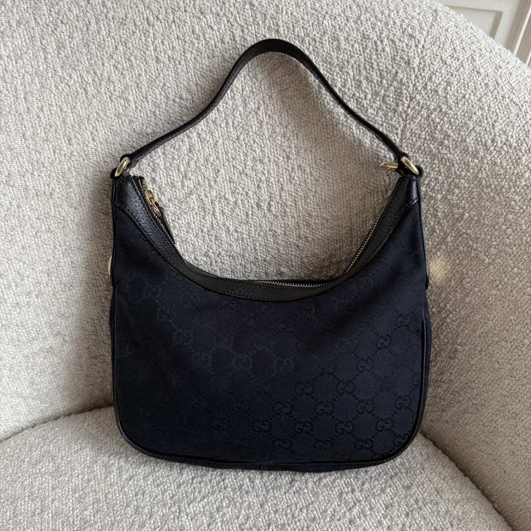 Gucci GG Canvas Black Mini Shoulder Bag