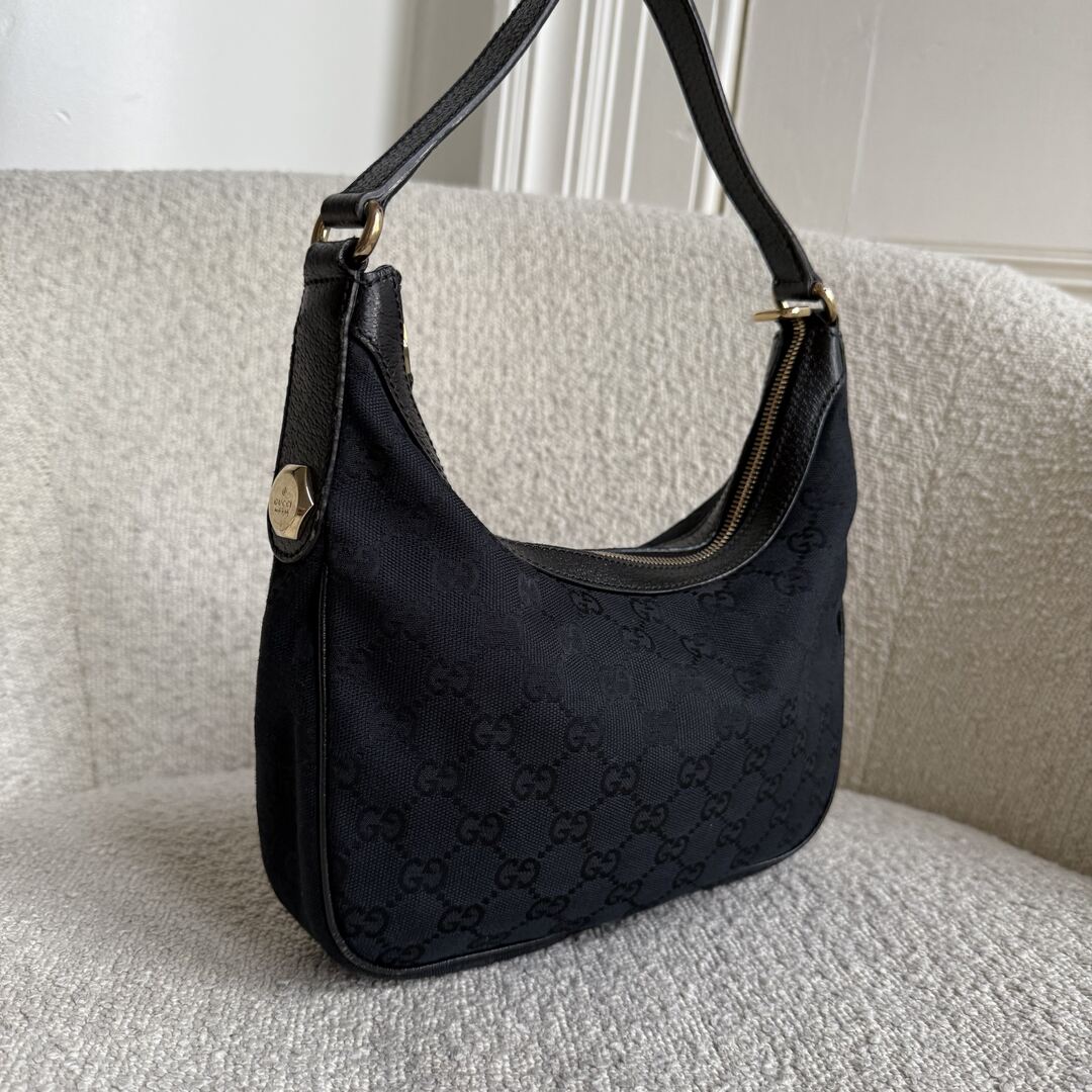 Gucci GG Canvas Black Mini Shoulder Bag