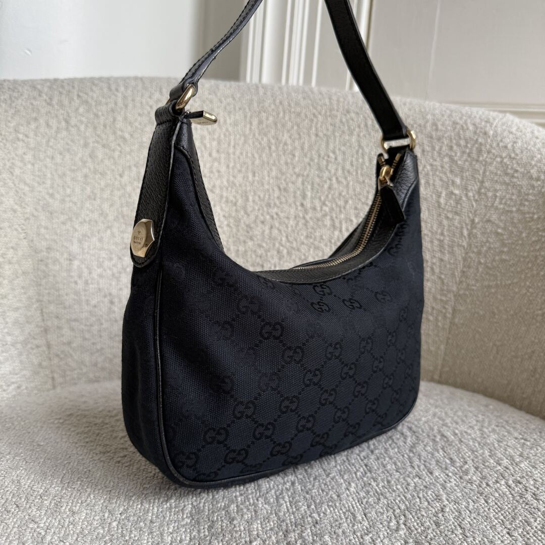 Gucci GG Canvas Black Mini Shoulder Bag