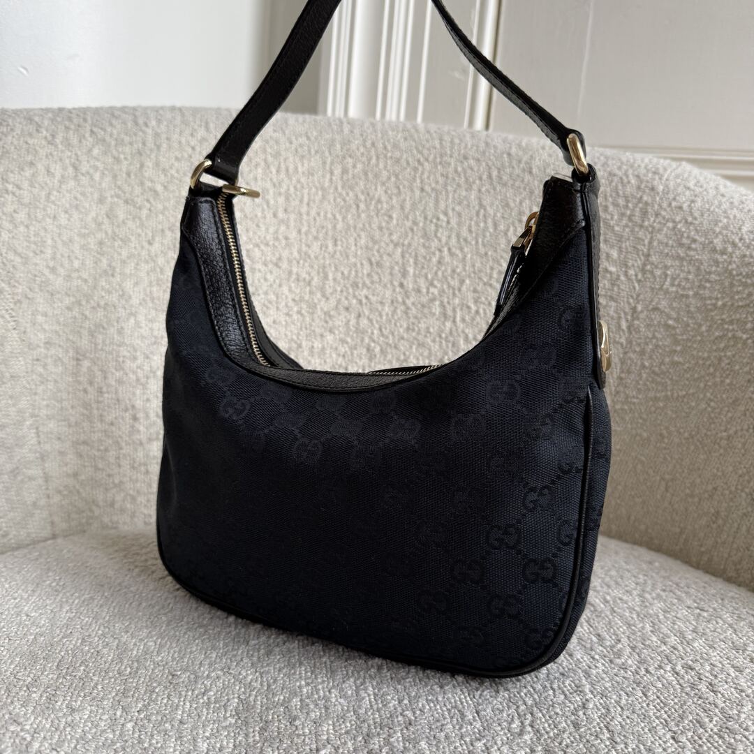 Gucci GG Canvas Black Mini Shoulder Bag