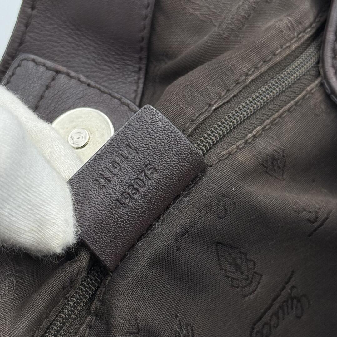 Gucci Guccissima Sukey Leather Brown Tote Bag