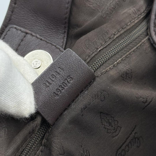 Gucci Guccissima Sukey Leather Brown Tote Bag