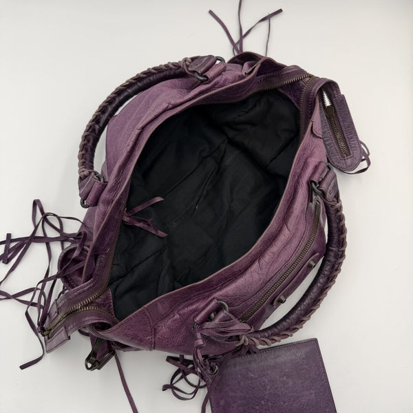 2009 Balenciaga The City Leather Purple Handbag
