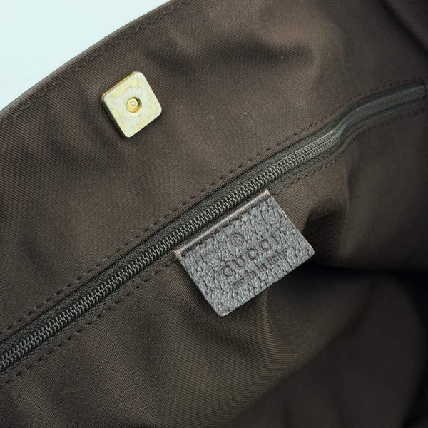 Gucci GG Canvas Abbey D-Ring Brown Tote Bag