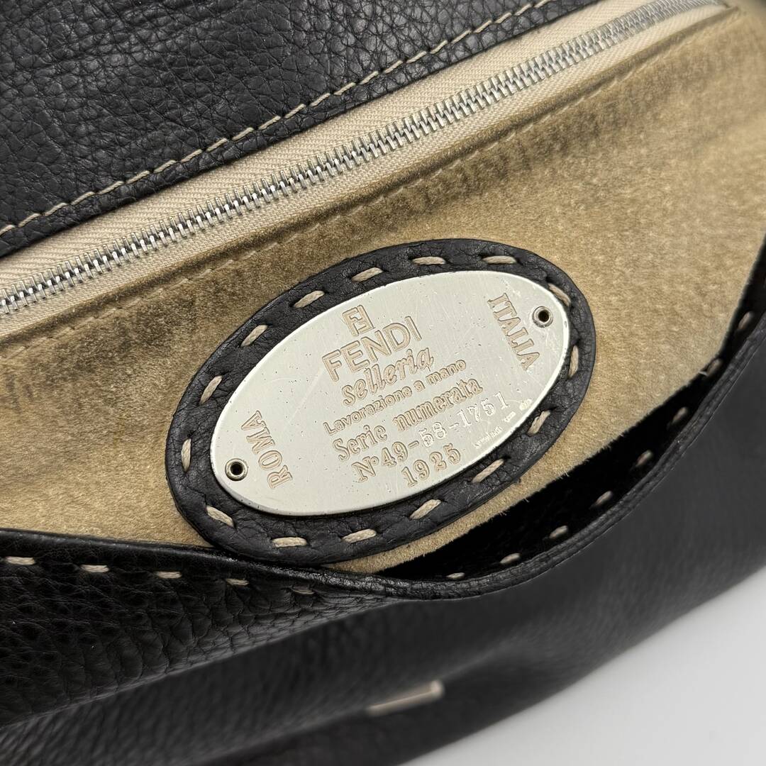 Fendi Selleria Mama Baguette Black Shoulder Bag