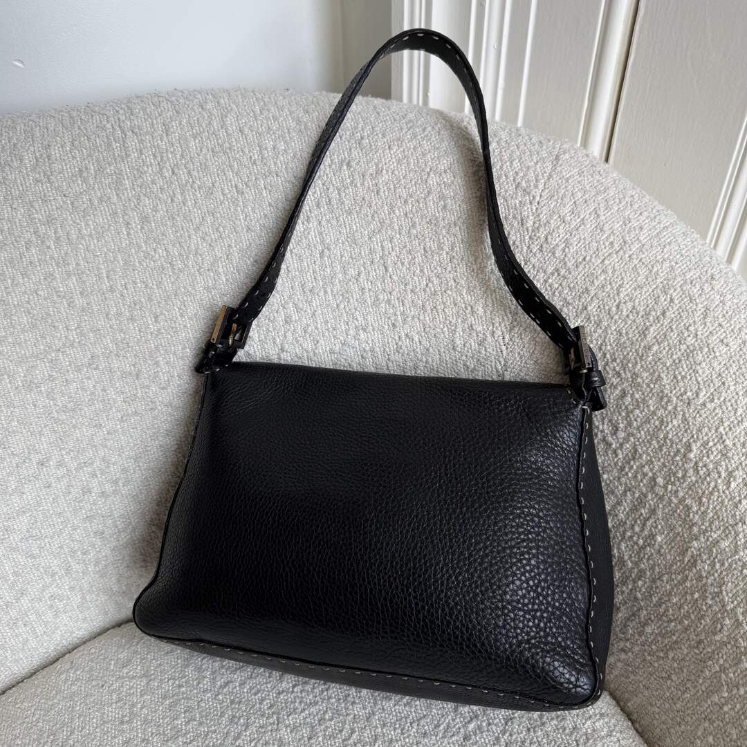 Fendi Selleria Mama Baguette Black Shoulder Bag