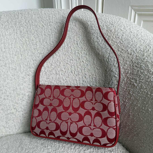 Coach Signature Red Shoulder Bag