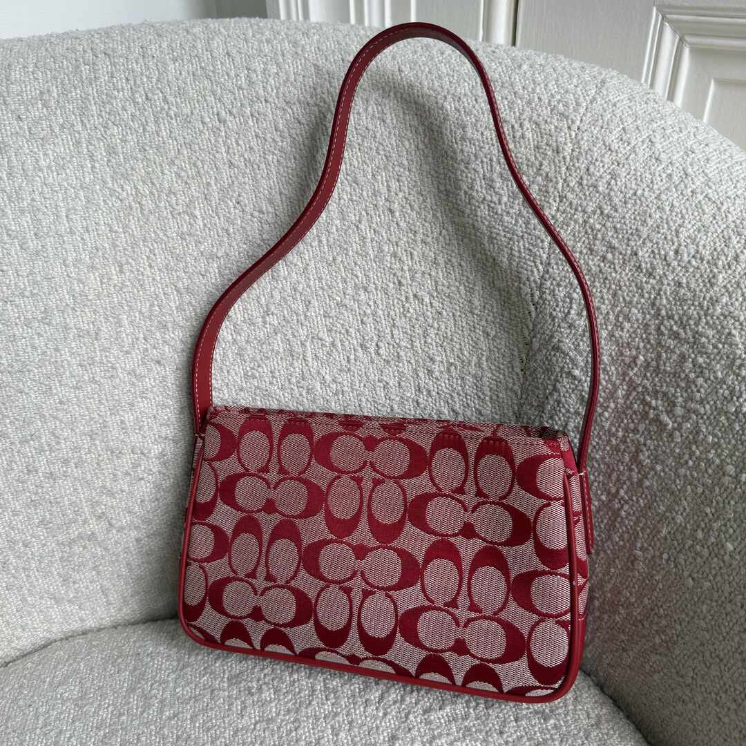Coach Signature Red Shoulder Bag