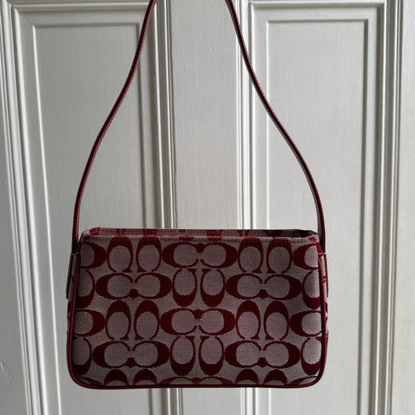 Coach Signature Red Shoulder Bag