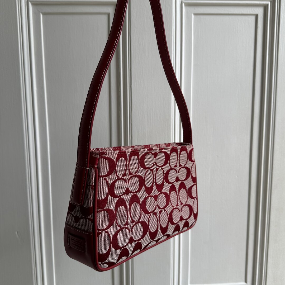 Coach Signature Red Shoulder Bag