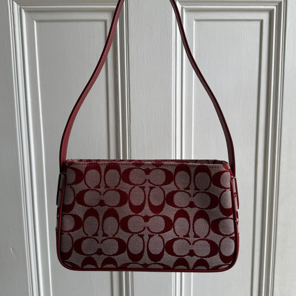 Coach Signature Red Shoulder Bag