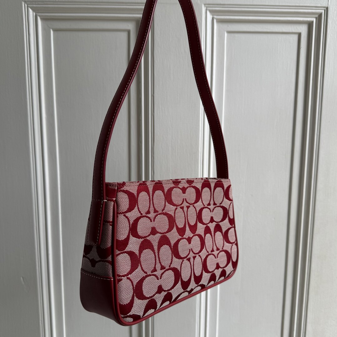 Coach Signature Red Shoulder Bag