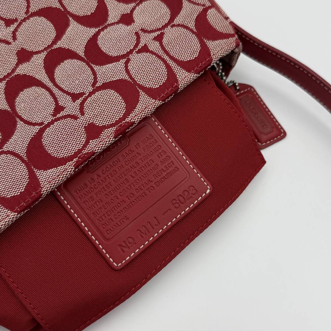 Coach Signature Red Shoulder Bag